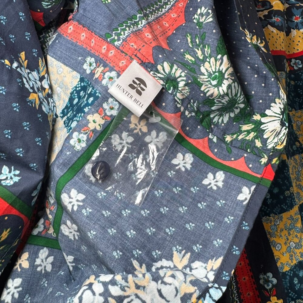 New $345 Hunter Bell Everett Patchwork Cotton Pop… - image 13